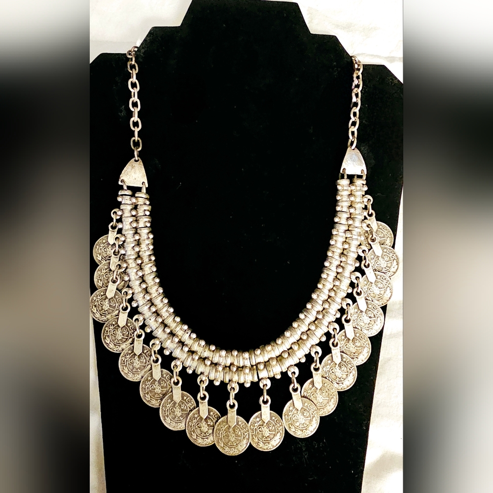 World Market Bohemian coin necklace